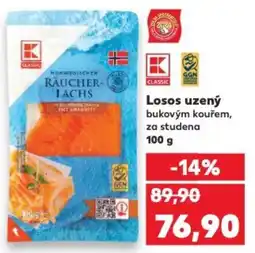 Kaufland Losos uzený bukovým kouřem, za studena nabídka