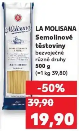 Kaufland LA MOLISANA Semolinové těstoviny bezvaječné nabídka