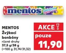 Kaufland MENTOS Žvýkací bonbóny nabídka