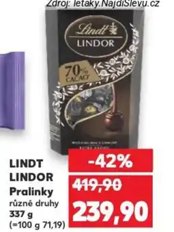 Kaufland LINDT LINDOR Pralinky nabídka