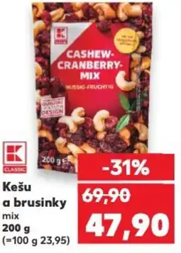 Kaufland Kešu a brusinky mix nabídka