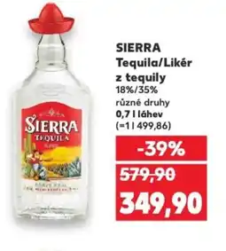 Kaufland SIERRA Tequila/Likér z tequily nabídka