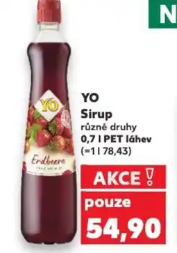 Kaufland YO Sirup nabídka