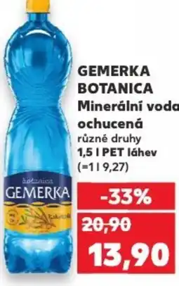 Kaufland GEMERKA BOTANICA Minerální voda ochucená nabídka