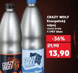 Kaufland CRAZY WOLF Energetický nápoj nabídka
