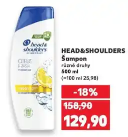 Kaufland HEAD&SHOULDERS Šampon nabídka
