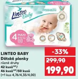 Kaufland LINTEO BABY Dětské plenky nabídka