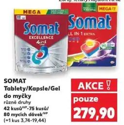 Kaufland SOMAT Tablety/Kapsle/Gel do myčky nabídka