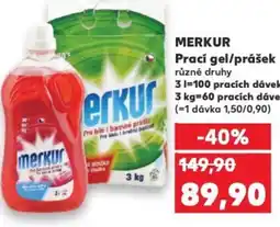 Kaufland MERKUR Prací gel/prášek nabídka