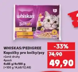 Kaufland WHISKAS/PEDIGREE Kapsičky pro kočky/psy nabídka