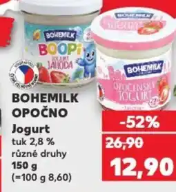 Kaufland BOHEMILK OPOČNO Jogurt tuk 2,8% nabídka