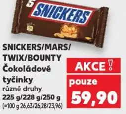 Kaufland SNICKERS/MARS/ TWIX/BOUNTY Čokoládové nabídka