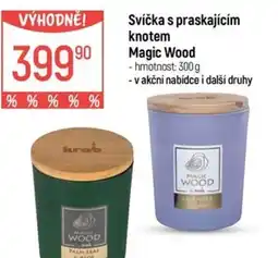 Globus Svíčka s praskajícím knotem Magic Wood nabídka