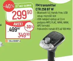 Globus FM transmitter CTR 258 BT W nabídka