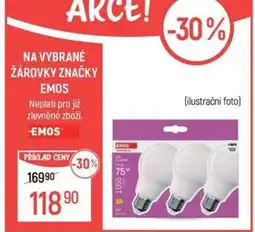 Globus Na vybrané žárovky značky emos nabídka