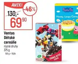 Globus Ventas Dětské cereálie nabídka