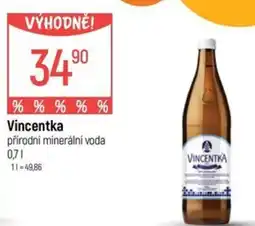 Globus Vincentka přírodní minerální voda nabídka