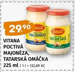 Terno Vitana Poctivá Majonéza, Tatarská omáčka nabídka