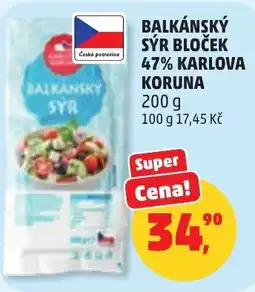 Penny Market Balkánský sýr bloček 47% karlova koruna nabídka
