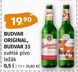 Terno Budvar Originál, Budvar 33 nabídka