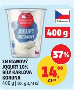 Penny Market Smetanový jogurt 10% bílý karlova koruna nabídka