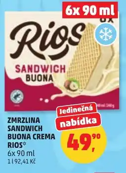 Penny Market Zmrzlina sandwich buona crema rios nabídka