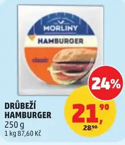 Penny Market Drůbeží hamburger nabídka
