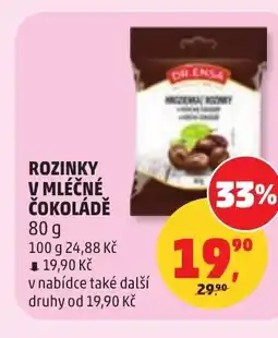Penny Market Rozinky v mléčné čokoládě nabídka