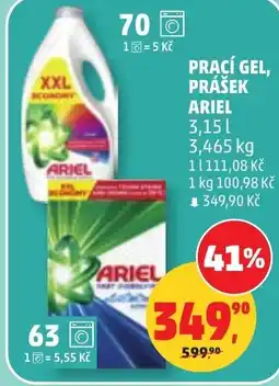 Penny Market Prací gel, prášek Ariel nabídka