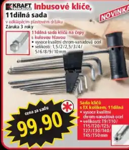 Norma Inbusové klíče, 11dílná sada nabídka