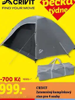 Lidl CRIVIT Zatemněný kempinkový stan pro 4 osoby nabídka