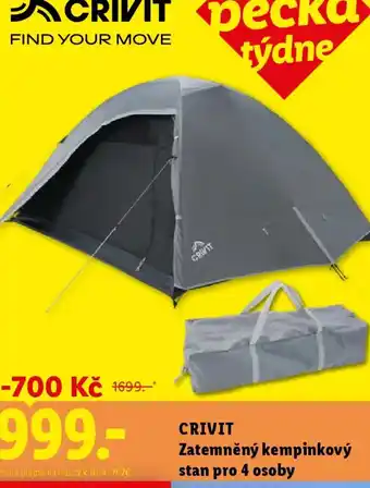 CRIVIT Zatemněný kempinkový stan pro 4 osoby
