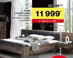 Sconto Postel s nočními stolky nabídka