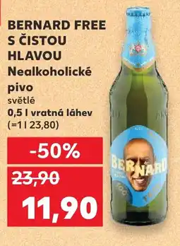 Kaufland BERNARD FREE S ČISTOU HLAVOU Nealkoholické pivo nabídka