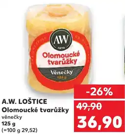 Kaufland A.W. LOŠTICE Olomoucké tvarůžky nabídka