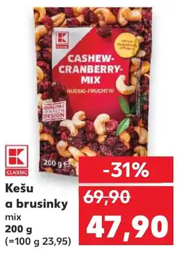 Kaufland Kešu a brusinky nabídka