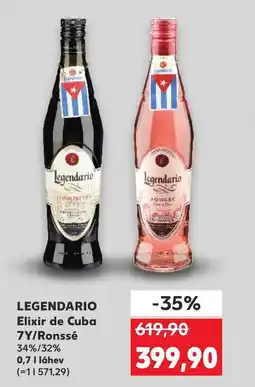 Kaufland LEGENDARIO Elixir de Cuba 7Y/Ronssé nabídka