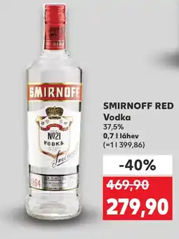 Kaufland SMIRNOFF RED Vodka 37,5% nabídka
