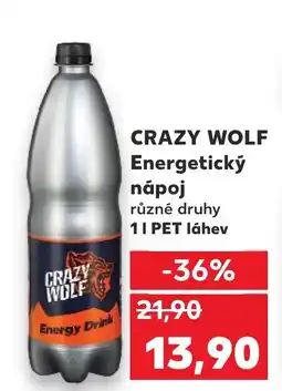 Kaufland CRAZY WOLF Energetický nápoj nabídka