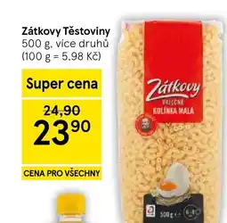 Tesco Zátkovy Těstoviny nabídka
