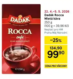 Tesco Dadák Rocca Mletá káva nabídka