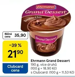 Tesco Ehrmann Grand Dessert nabídka