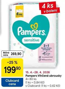 Tesco Pampers Vlhčené ubrousky nabídka