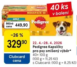 Tesco Pedigree kapsičky pro psy smíšený výběr nabídka