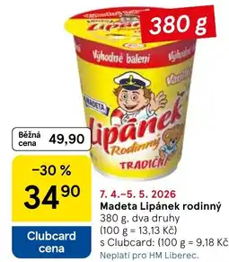 Tesco Madeta Lipánek rodinný nabídka