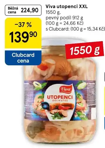 Tesco Viva utopenci XXL nabídka