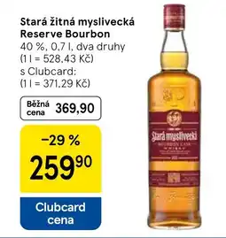 Tesco Stará žitná myslivecká Reserve Bourbon nabídka
