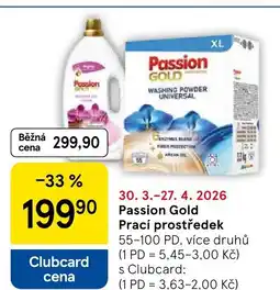 Tesco Passion Gold Prací prostředek nabídka