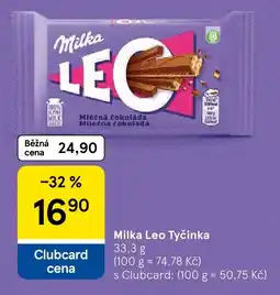 Tesco Milka Leo Tyčinka nabídka