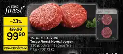 Tesco Tesco Finest Hovězí burger nabídka